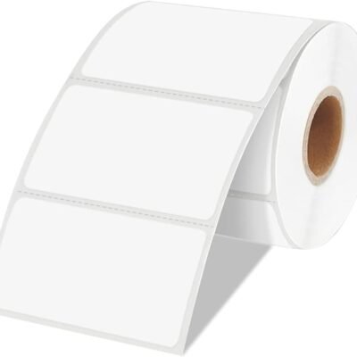 2×3 Inch White Removable Thermal Labels,Waterproof Thermal Label,300 Sheets per Roll with Perforated Lines