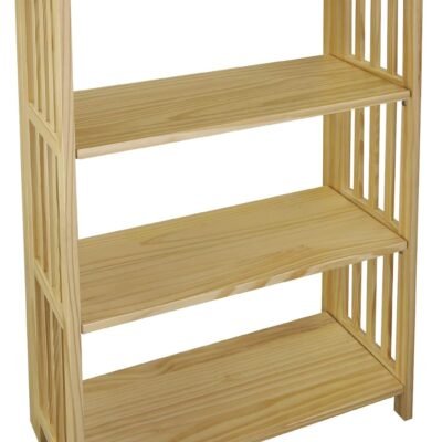 4-Shelf Folding Bookcase 26"" Wide - Natural